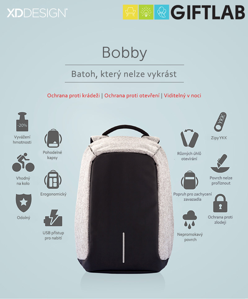 Batoh, který nelze vykrást XD Design Bobby 1